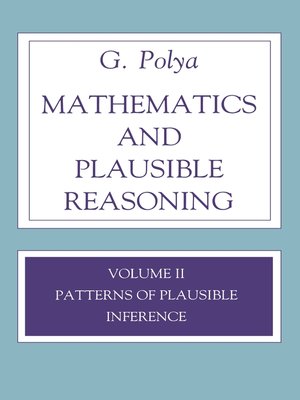 cover image of Mathematics and Plausible Reasoning, Volume 2